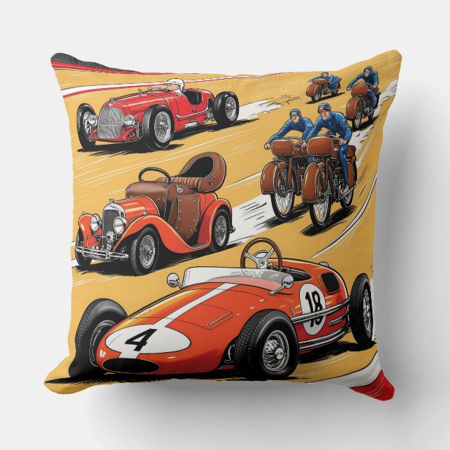 Coussin Les plus belles voitures de course (Recto)