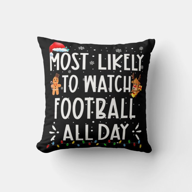 Coussin Les Plus Probables À Regarder Le Football Toute La (Recto)
