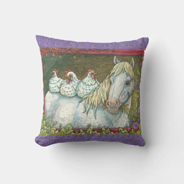 COUSSIN LES POINES DANS LA STABLE, LE CHEVAL JETTE DES BLO (Recto)