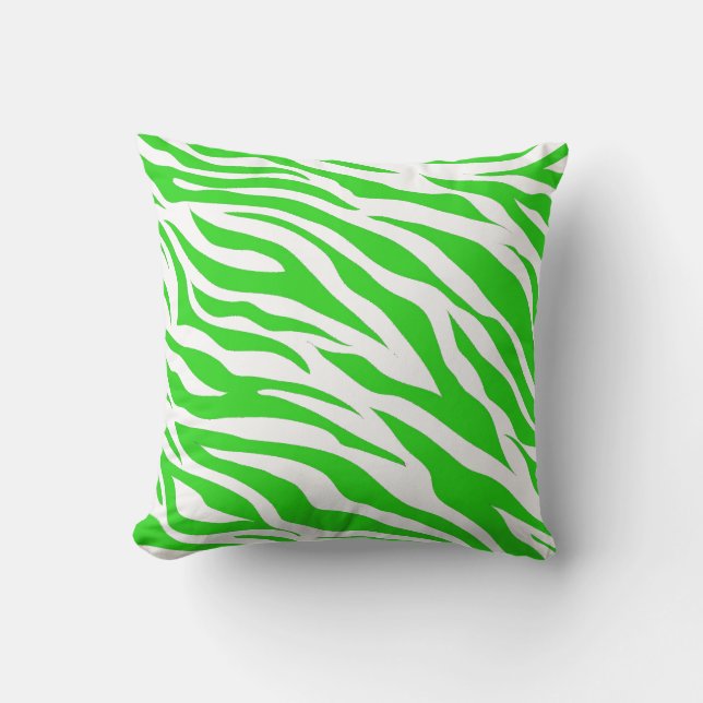 Coussin Les Posters de animaux sauvages du Zèbre blanc ver (Recto)