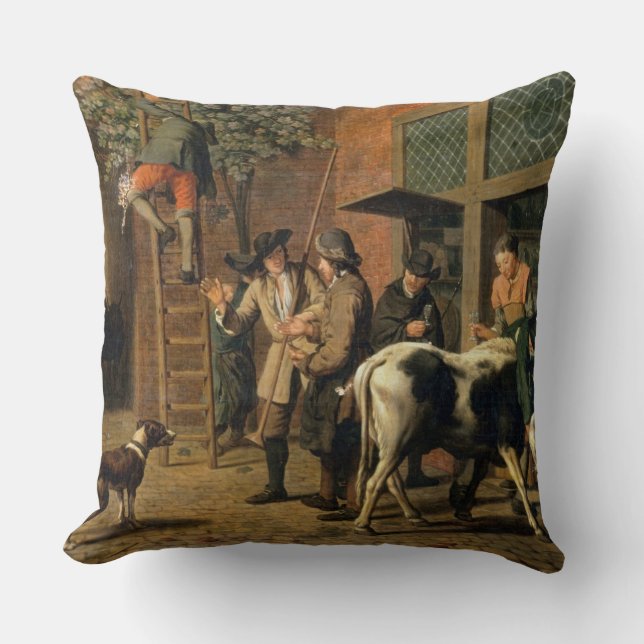 Coussin Les quatre saisons, automne (huile sur la toile) (Recto)