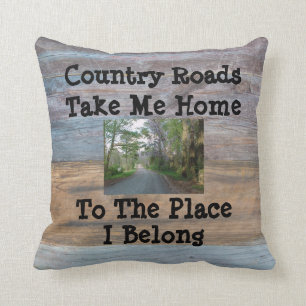 Coussin Les routes de campagne lancent l'oreiller