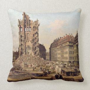 Coussin Les ruines du vieux Kreuzkirche, Dresde
