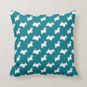 Coussin Les Scotties blancs personnalisent