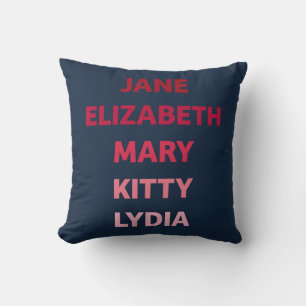 Coussin Les soeurs de Bennet de la fierté et du préjudic