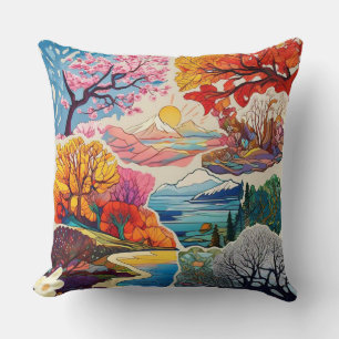 Coussin "Les Teintes Vives de la Nature"