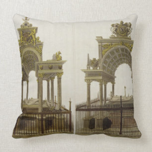 Coussin Les tombes de la Reine Elizabeth I et reine de
