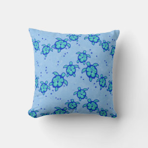 Coussin Les tortues de mer Hawaiian Honu Hibiscus