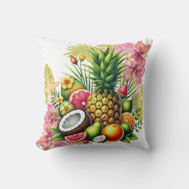 Coussin Les tropiques d'Aloha (Recto)