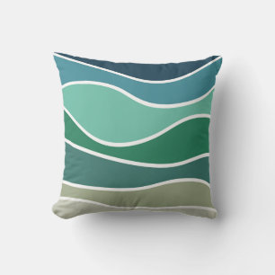 Coussin Les vagues colorées de l'océan