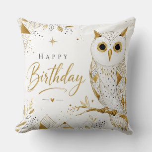 Coussin Les Vœux Sages du Hibou Doré
