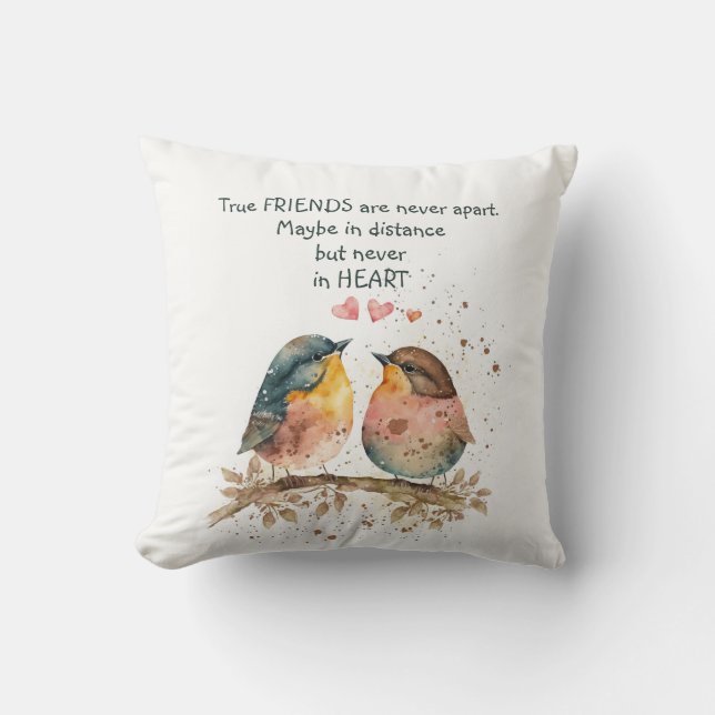 Coussin Les vrais amis ne sont jamais séparés, peut-être à (Recto)