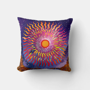 Coussin "Les Whispers solaires dans le ciel" Le soleil