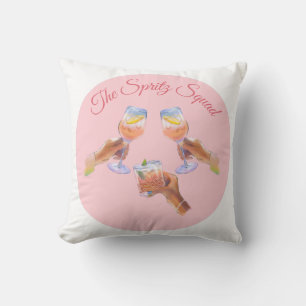 Coussin L'escouade Spritz   Équipe nuptiale de la fête de 