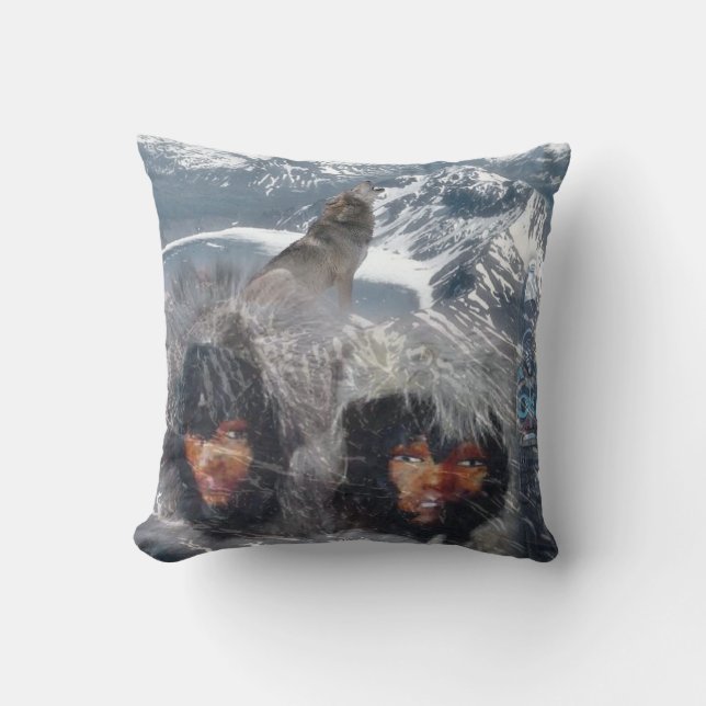 Coussin L'esprit autochtone en Alaska (Recto)