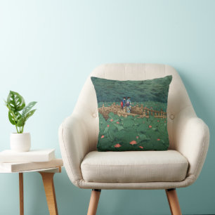 Coussin L'étang du sanctuaire Benten à Shiba Kawase Hasui 
