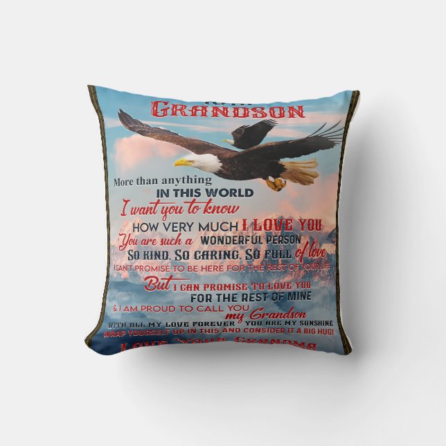 Coussin Lettre À Mon Petit-Fils Cadeau, L'Idée Cadeau Bébé (Recto)