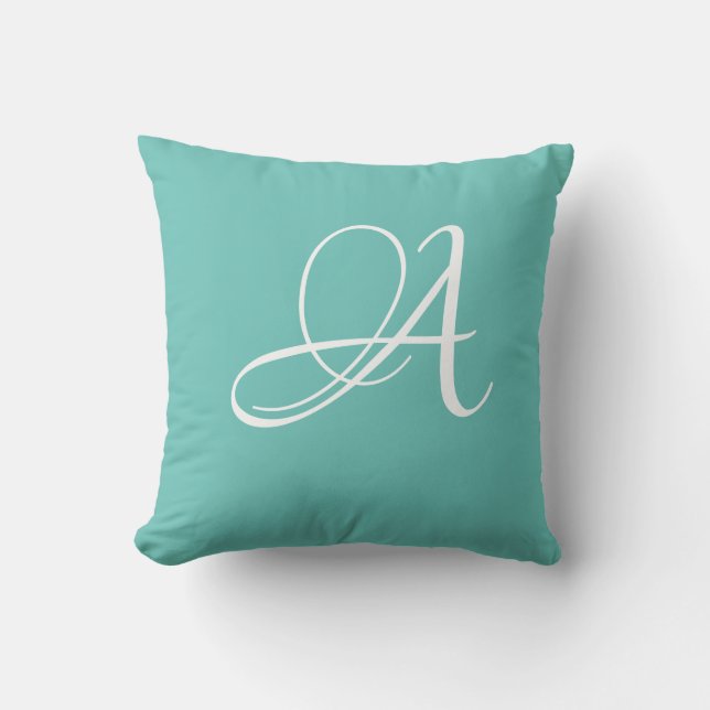 Coussin Lettre A Monogramme Initiale Personnalisée (Recto)