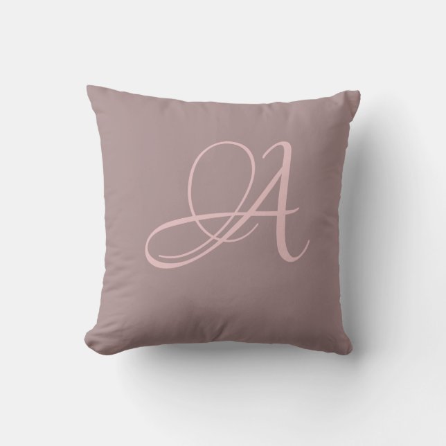 Coussin Lettre A Monogramme Initiale Personnalisée (Recto)