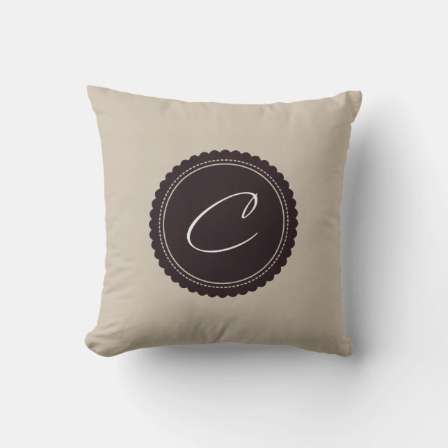 Coussin Lettre C de monogramme (Recto)