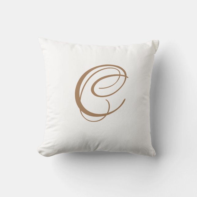 Coussin Lettre C Monogramme Première personnalisation (Recto)