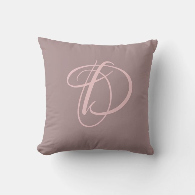 Coussin Lettre D Monogramme Initiale Personnalisée (Recto)