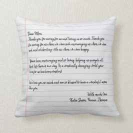 Coussin Lettre d'amour personnalisée manuscrite