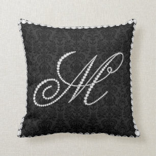 Coussin LETTRE Élégante M Diamants Étincelants -Monogramme