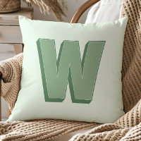 Lettre Élégante W Monogramme Initiale Personnalisé