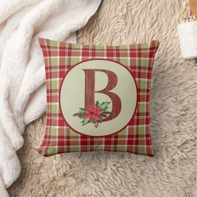 Coussin Lettre en bois de Noël B (Couverture)