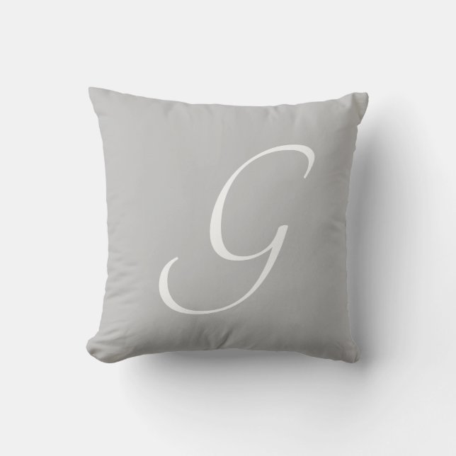 Coussin Lettre G Monogramme Initiale Personnalisée (Recto)