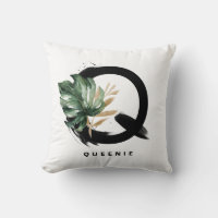 Lettre H Monogramme Palm Feuille Tropical Thaillot