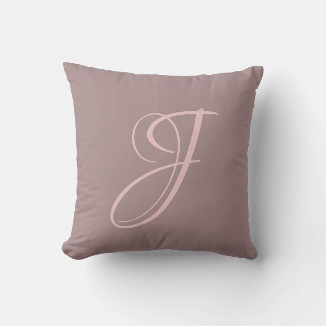 Coussin Lettre I Monogramme Initiale Personnalisée (Recto)
