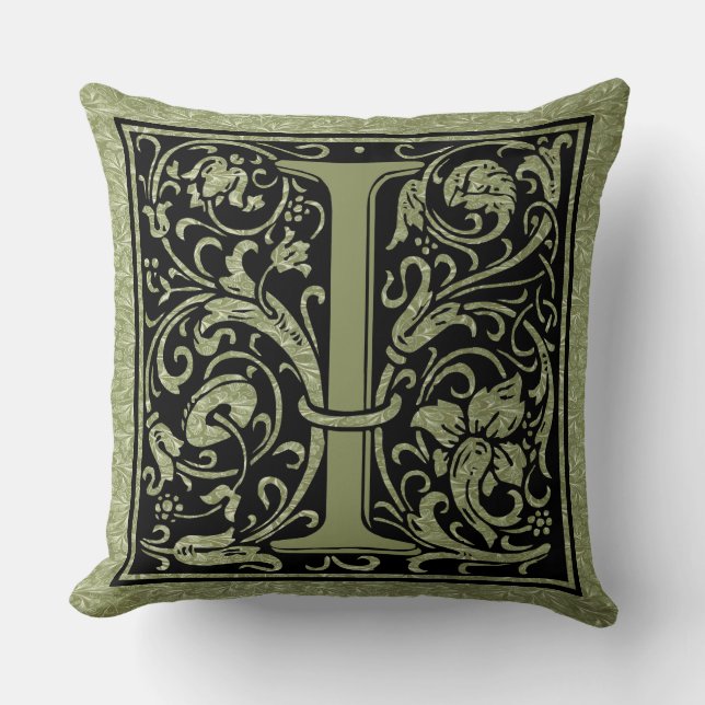 Coussin Lettre I Première Lettre Monogramme (Recto)