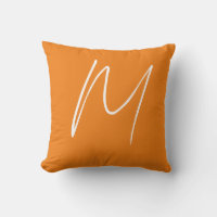 Lettre initiale Monogramme Style moderne Orange Bl