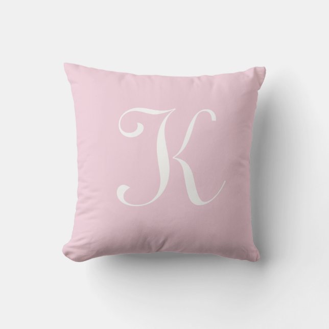 Coussin Lettre K Monogramme Initiale Personnalisée (Recto)