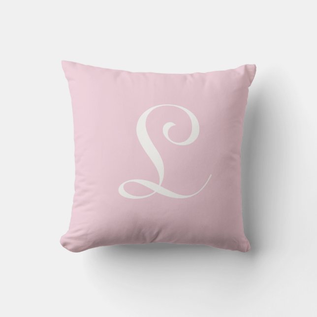 Coussin Lettre L Monogramme Initiale Personnalisée (Recto)