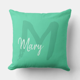 Coussin LETTRE M monogramme coloré personnalisé initial