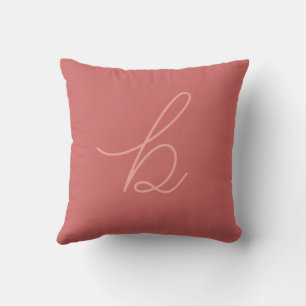 Coussin Lettre minuscule de saumon en script