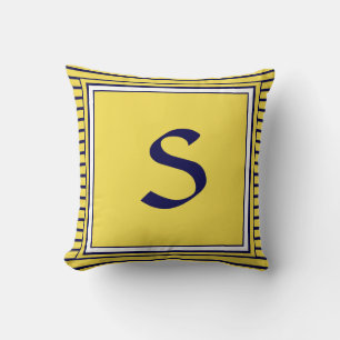 Coussin LETTRE MONOGRAPHIQUE CADRE Bleu CHAUSSURES