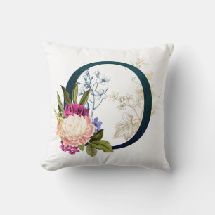 Coussin LETTRE MONOGRAPHIQUE Florale O