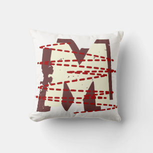 Coussin LETTRE MONOGRAPHIQUE vintage URBAIE DÉSACRÉE