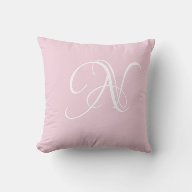 Coussin Lettre N Monogramme Initiale Personnalisée (Recto)