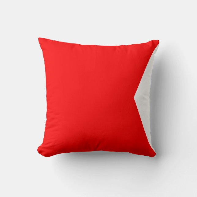 Coussin Lettre nautique B de signal de drapeau (Recto)