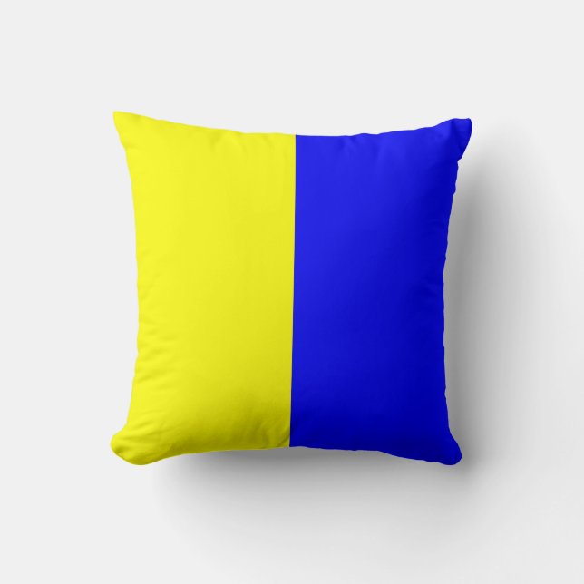 Coussin Lettre nautique K de signal de drapeau (Recto)