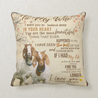 Coussin Lettre personnalisée à ma femme Amour du mari