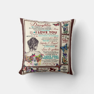 Coussin Lettre personnalisée à ma fille aimante