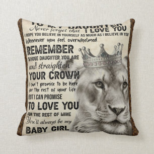 Coussin Lettre personnalisée à ma fille aimante