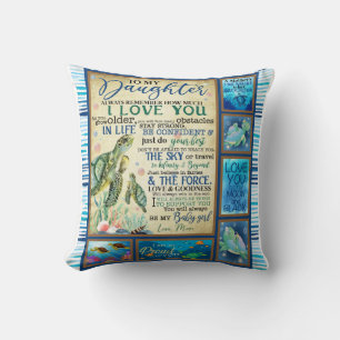 Coussin Lettre personnalisée à ma fille amour de maman
