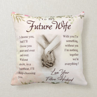 Coussin Lettre personnalisée à ma future femme,